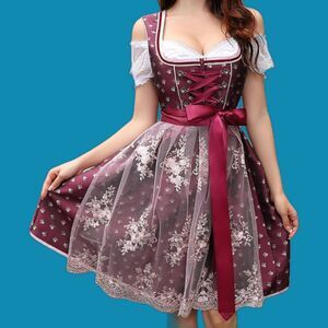 YesFashion German Dirndl Dress Size Medium Costume 3-Piece Bavarian Oktoberfest